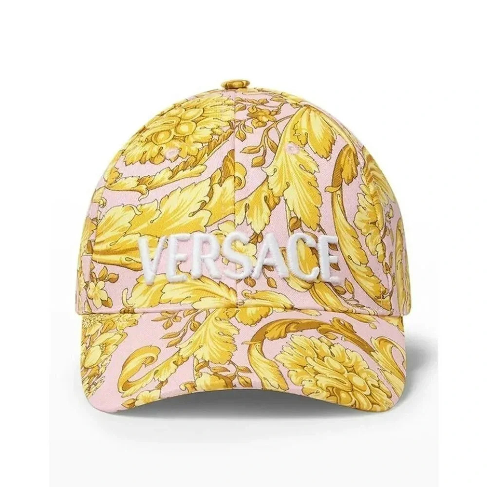 Versace Men's Logo Barocco Baseball Cotton Cap Size 58 (MSRP $525)